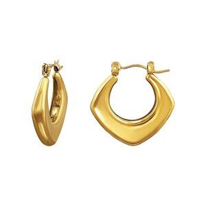 14K Gold Stainless Steel Hoops with French Lock 24mm​